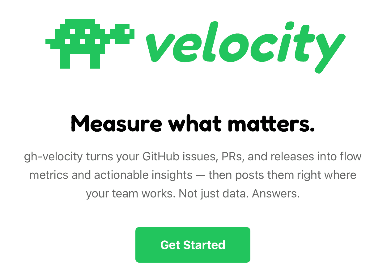 gh-velocity logo — Shelly the pixel-art turtle mascot with the tagline Measure what matters