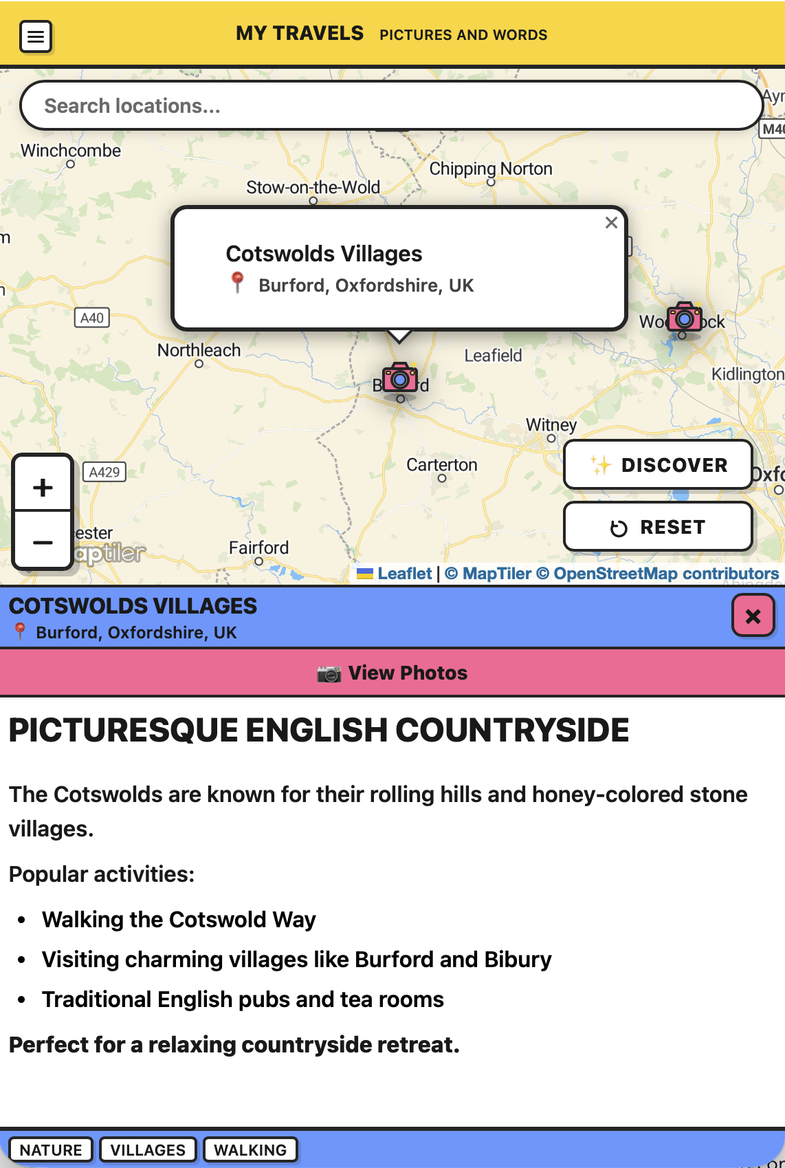 mobile layout for the mapsicle static site
